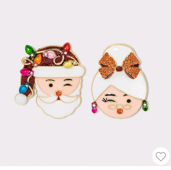Sugarfix by Baublebar Mr. and Mrs. Claus Earrings NWT - Picture 3 of 6